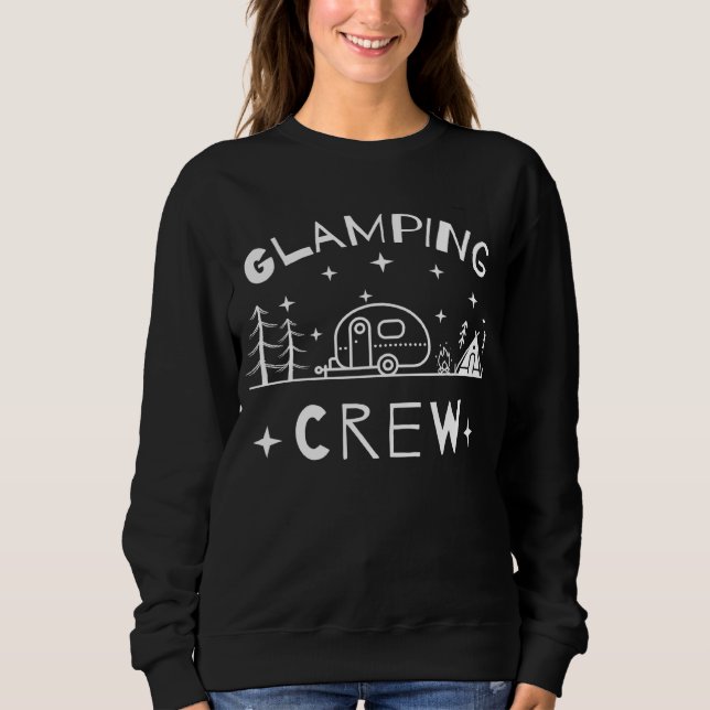 Glamping Crew, Camping RV Gift, Family Camping Tri Sweatshirt (Front)