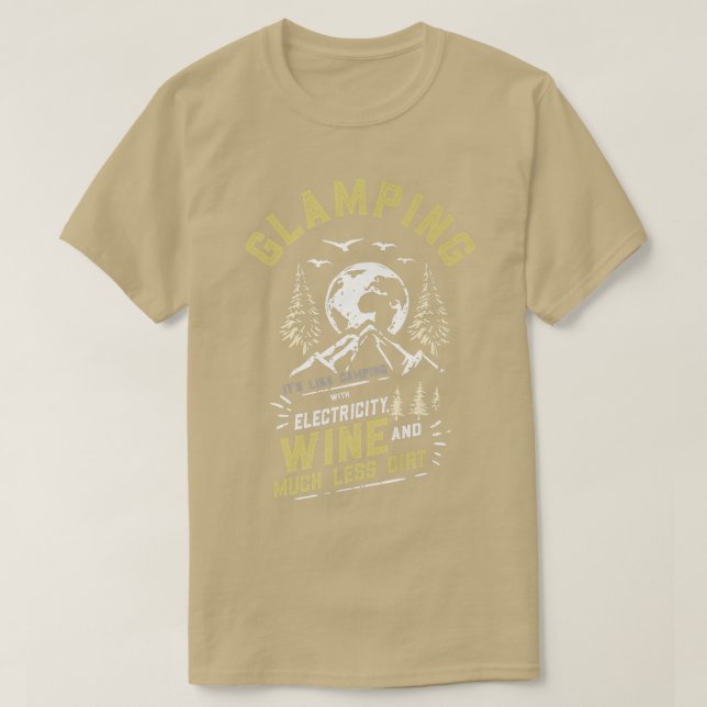 Glamping Definition Glamper Its Like Camping spark T-Shirt (Design Front)