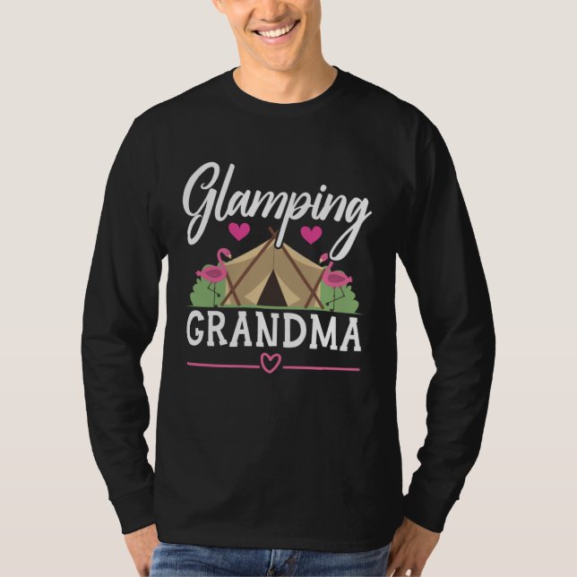 Glamping Grandma Grandmother Granny Grandparents D T-Shirt (Front)