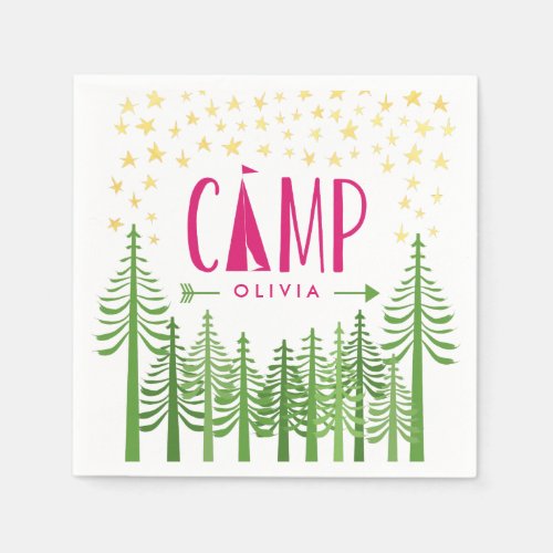 Glamping Party Paper Napkins