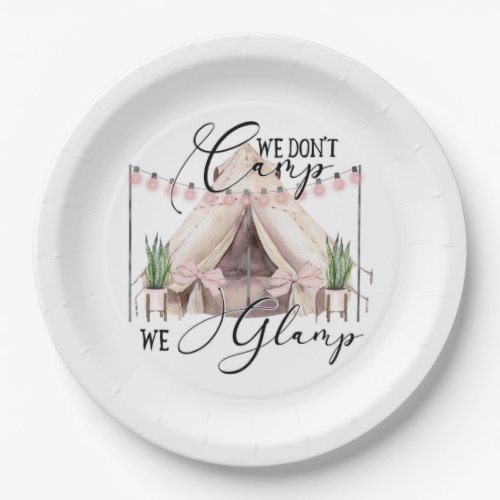 Glamping  Party Paper Plates