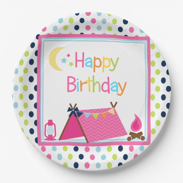 Glamping party plates (Front)