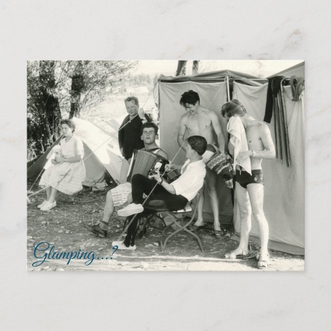 Glamping...? Postcard (Front)