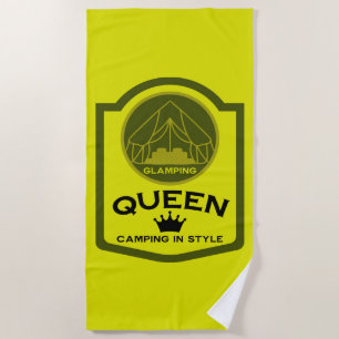 Glamping Queen Camping In Style Beach Towel