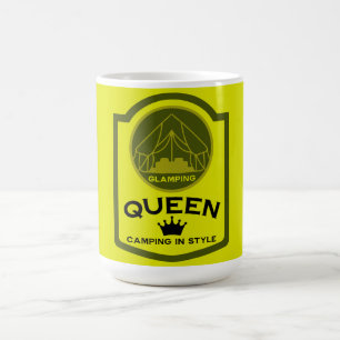 Glamping Queen Camping In Style Color Morph Mug