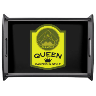 Glamping Queen Camping In Style Serving Tray