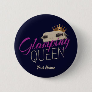 Glamping Queen Camping with vintage caravans Button