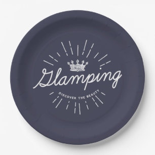 Glamping Queen Dark Color Paper Plates