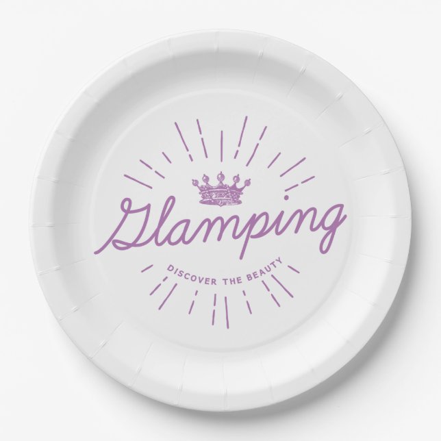 Glamping Queen Paper Plates (Front)