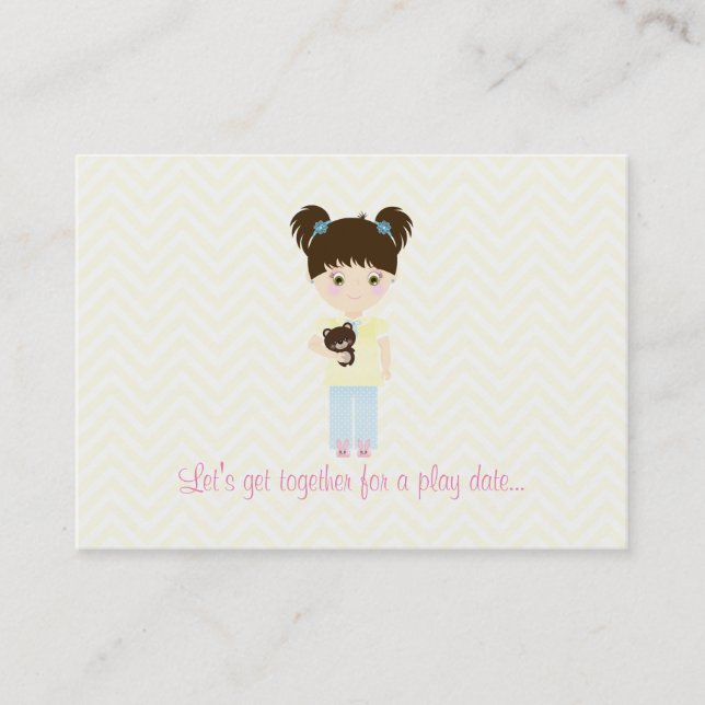Glamping Sleepover Party Calling Card (Front)