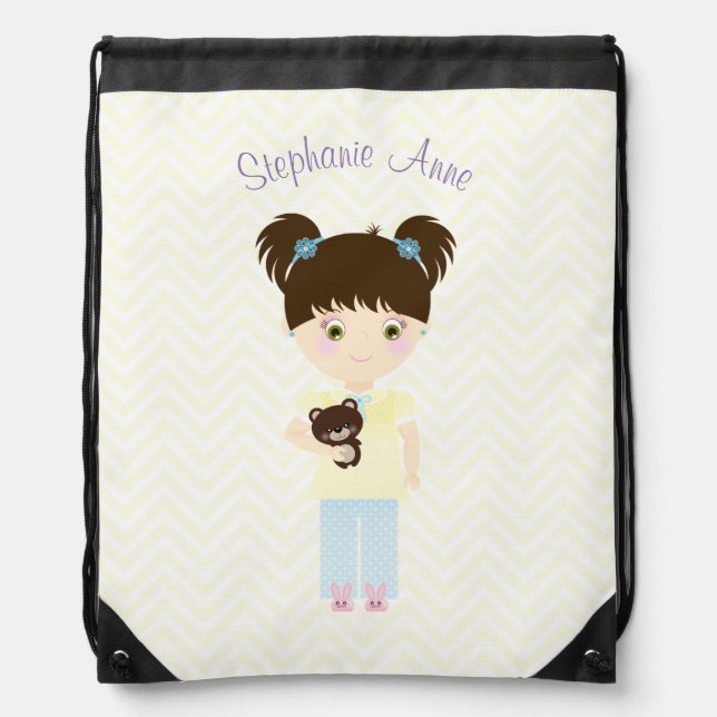 Glamping Sleepover Party Drawstring Bag (Front)