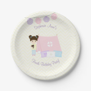 Glamping Sleepover Party Paper Plates