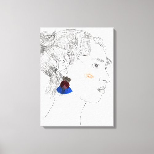 Glance Sketch _ Portrait Canvas Print