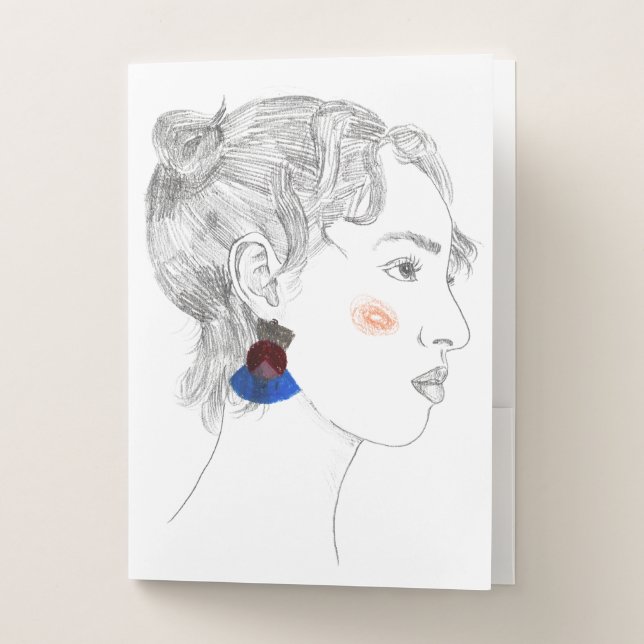 Glance Sketch - Portrait Pocket Folder (Front)