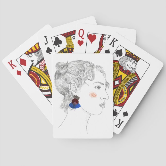Glance Sketch - Portrait Poker Cards (Back)