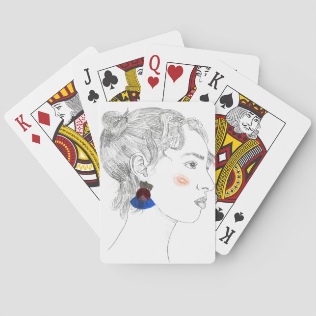 Glance Sketch - Portrait Poker Cards (Back)