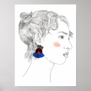 Glance Sketch - Portrait Poster