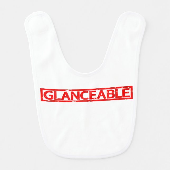 Glanceable Stamp Baby Bib (Front)