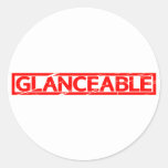 Glanceable Stamp Classic Round Sticker