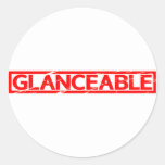 Glanceable Stamp Classic Round Sticker
