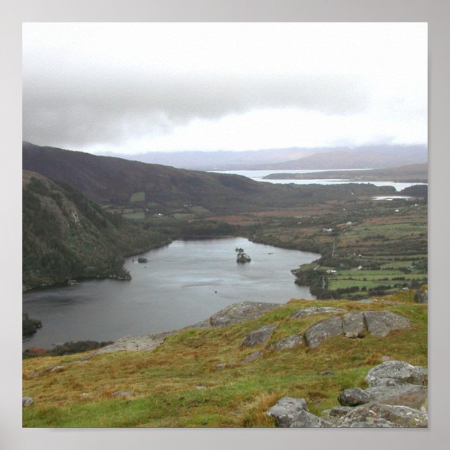 Glanmore Lake from Healy Pass Ireland. Poster (Front)