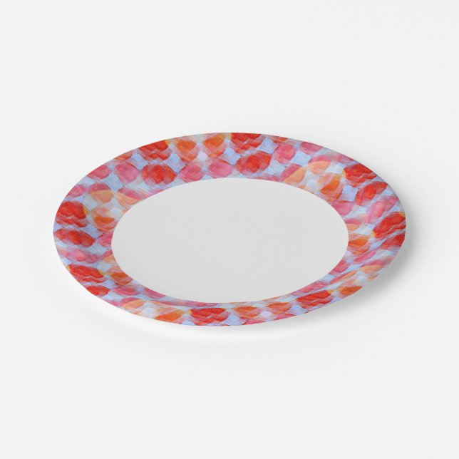 Glare from design texture background paper plates (Angled)