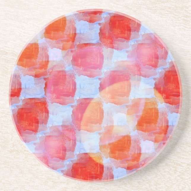 Glare from design texture background sandstone coaster (Front)
