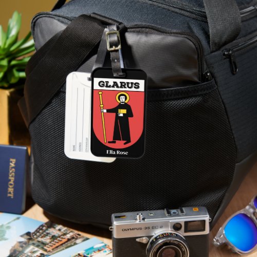 Glarus _ Coat of Arms  Cantons of Switzerland Luggage Tag