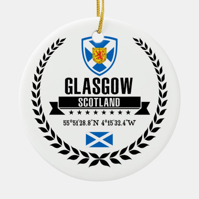 Glasgow Ceramic Ornament (Front)