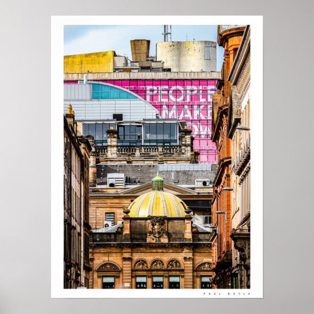 Glasgow city scene poster (Front)