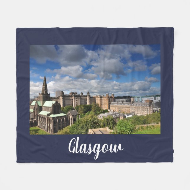 Glasgow City View Fleece Blanket (Front (Horizontal))