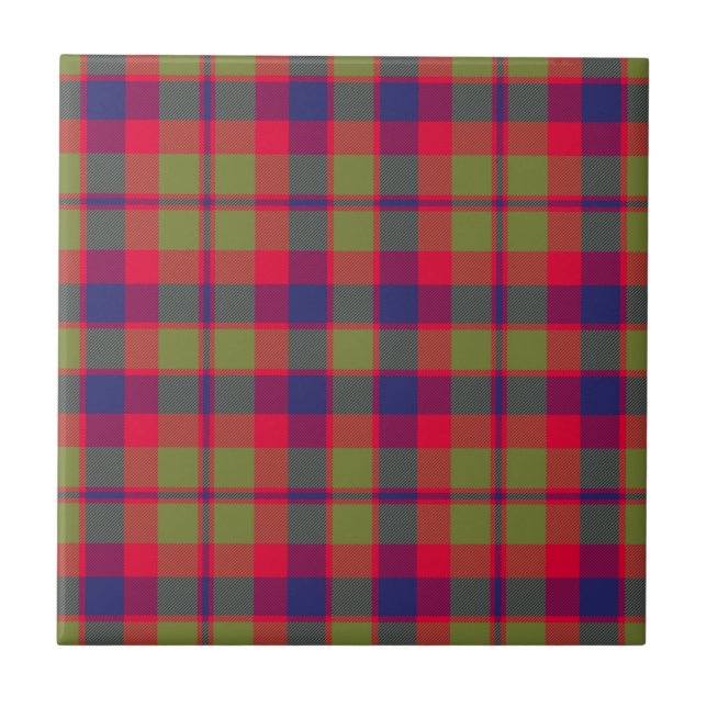 Glasgow Clan Hunting Tartan Plaid Ceramic Tile (Front)