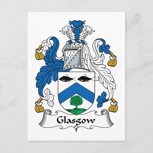Glasgow Family Crest Postcard (Front)