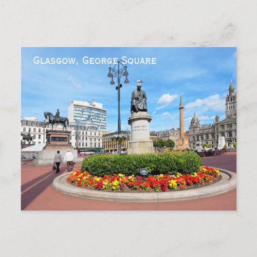 Glasgow George Square Scotland Postcard