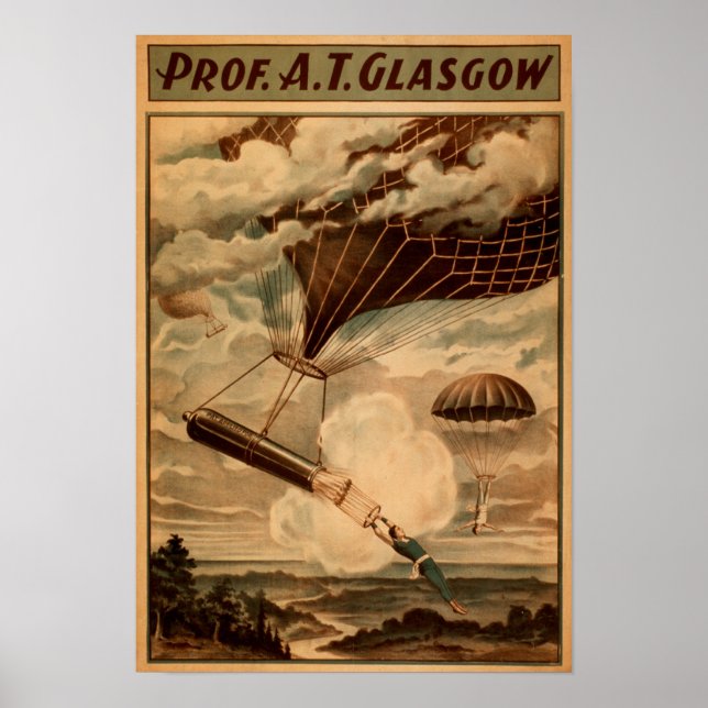 Glasgow Hot Air Balloon Circus Theater Poster (Front)