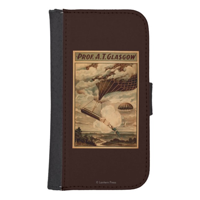 Glasgow Hot Air Balloon Circus Theatre Poster Samsung Galaxy Wallet Case (Front)