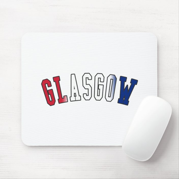 Glasgow in United Kingdom National Flag Colors Mousepad