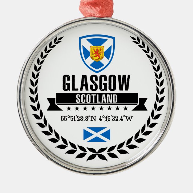 Glasgow Metal Ornament (Front)
