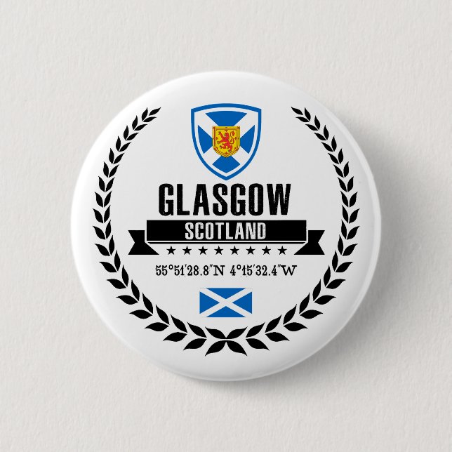 Glasgow Pinback Button (Front)
