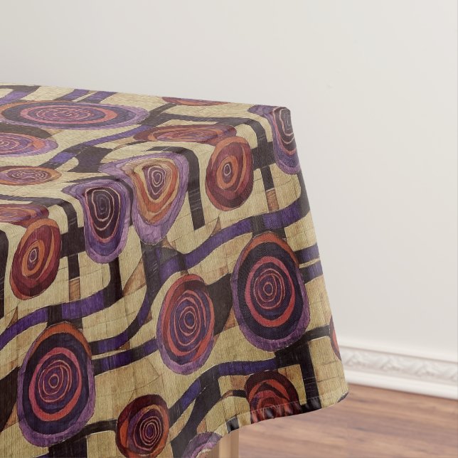 Glasgow Rose - Art Nouveau Inspired Tablecloth (In Situ)