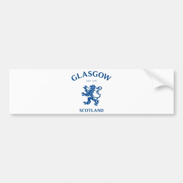 Glasgow Scotland Bumper Sticker (Front)