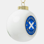 Glasgow Scotland Ceramic Ball Christmas Ornament (Left)