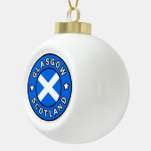 Glasgow Scotland Ceramic Ball Christmas Ornament (Right)