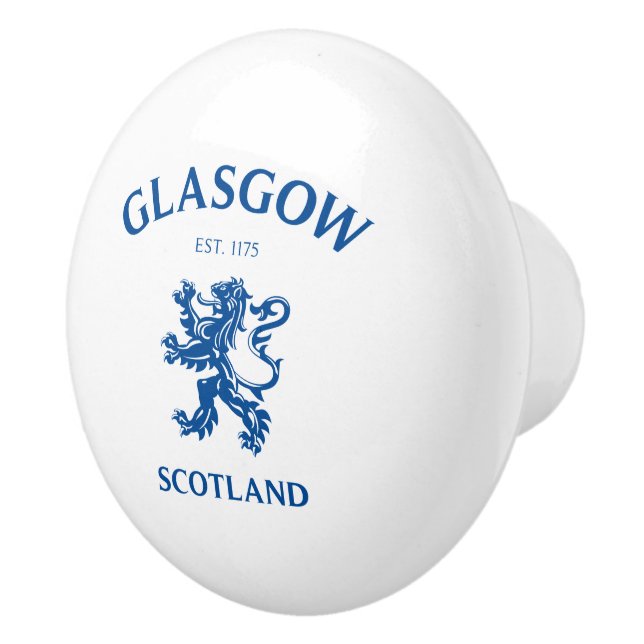 Glasgow Scotland Ceramic Knob (Right)