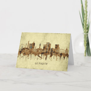 Glasgow Scotland Cityscape Holiday Card