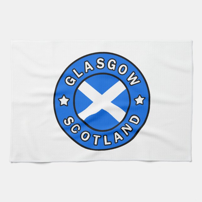 Glasgow Scotland Kitchen Towel (Horizontal)