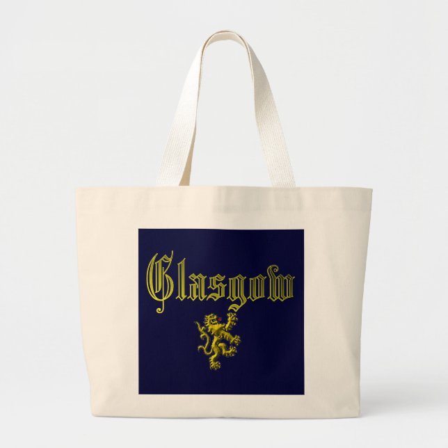 Glasgow Scotland Large Tote Bag (Front)