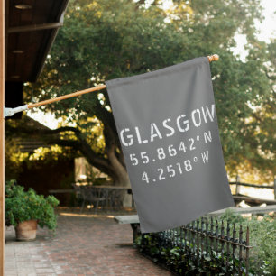 Glasgow Scotland Latitude & Longitude House Flag
