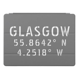 Glasgow Scotland Latitude & Longitude  iPad Pro Cover