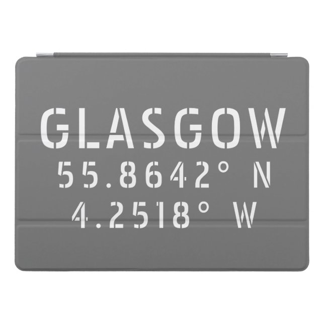 Glasgow Scotland Latitude & Longitude  iPad Pro Cover (Horizontal)